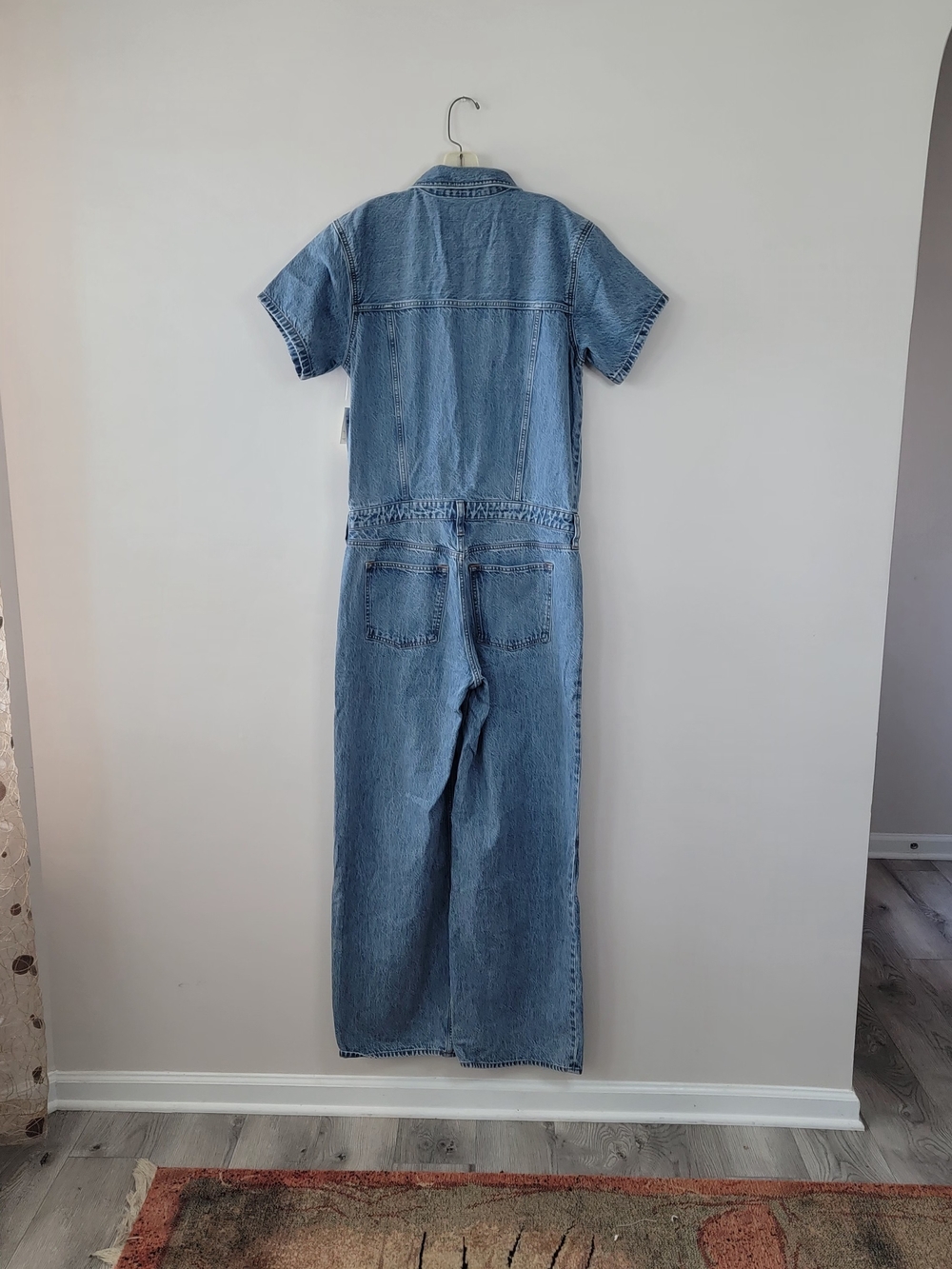 ✨NEW Abercrombie & Fitch 90s Denim Jumpsuit Women's Size M Wide Leg - Picture 4 of 11
